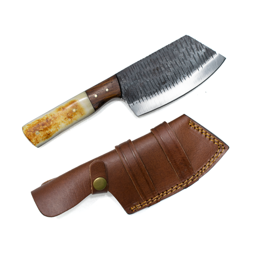 Handmade Carbon Steel Cleaver for Kitchen & Outdoor use by Titan International Knives TC-038